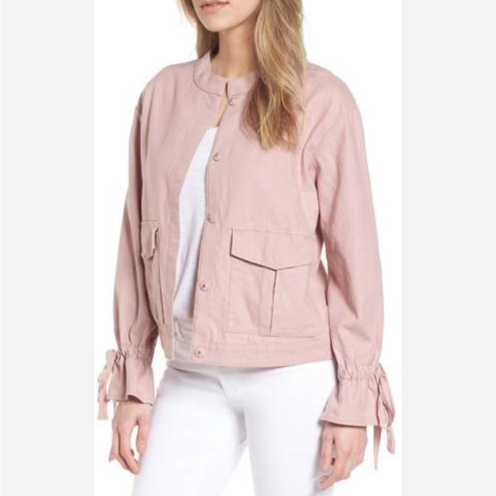 Caslon Linen-Blend Short Jacket • LG